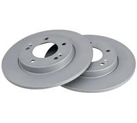 2x Brake disc solid 18609 A.B.S. for HYUNDAI KIA