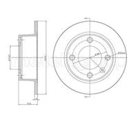 X2 PCS L&R SIDES FITS CITROËN XANTIA 1.6 I BRAKE DISC 230319 METELLI