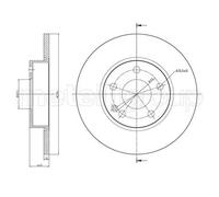 2x Brake disc solid 23-0830C METELLI for MERCEDES-BENZ A-CLASS