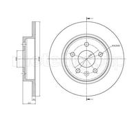 2x Brake disc solid 23-1002C METELLI for OPEL CHEVROLET