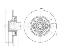 2x Brake disc solid 23-1394 METELLI for CITROËN PEUGEOT DS