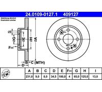 ATE 24.0109-0127.1 Brake disc