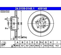ATE 24.0109-0148.1 Brake disc
