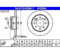 ATE 24.0110-0264.1 Brake disc