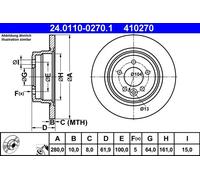 ATE 24.0110-0270.1 Brake disc