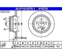 ATE 24.0110-0278.1 Brake disc