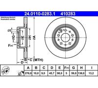 ATE 24.0110-0283.1 Brake disc