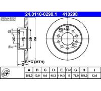 ATE 24.0110-0298.1 Brake disc