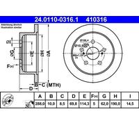 Fits ATE 24.0110-0316.1 Brake disc 1 pc. 24.0110-0316.1 Brake disc re ⭐UK Stock⭐