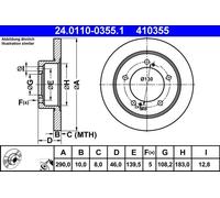 ✅Fits ATE 24.0110-0355.1 Brake disc 1 pc. 24.0110-0355.1 Brake disc ⭐UK Seller⭐