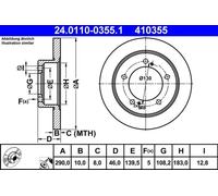 ✅Fits ATE 24.0110-0355.1 Brake disc 1 pc. 24.0110-0355.1 Brake disc ⭐UK Seller⭐