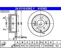 Rear Brake Disc for KIA:SOUL,CERATO,II 2 58411-2K300