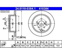 ATE 24.0110-0384.1 Brake disc