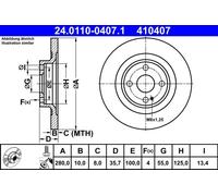 ATE 24.0110-0407.1 Brake disc