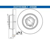 2x Brake disc solid 24.0110-0426.1 ATE for AUDI A1 A1 Sportback