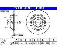 ATE 24.0111-0192.1 Brake disc