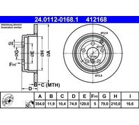 ATE 24.0112-0168.1 Brake disc