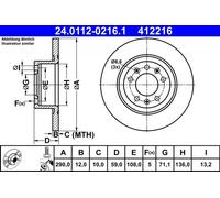 ATE 24.0112-0216.1 Brake disc
