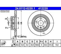 ATE 24.0112-0220.1 Brake disc
