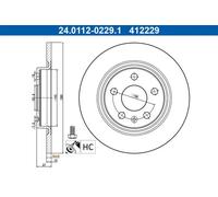 2x Brake disc solid 24.0112-0229.1 ATE for VOLVO XC40