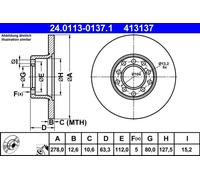 Brake Disc MERCEDES-BENZ 123 200 24.0113-0137.1