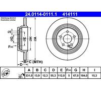 Brake Disc MERCEDES-BENZ M-CLASS ML 320 24.0114-0111.1 (1 pcs)