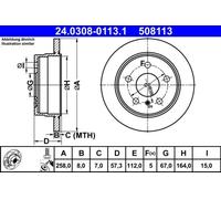 Brake discs MERCEDES-BENZ A-CLASS E-CELL 24.0308-0113.1