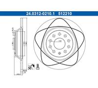 ATE 24.0312-0210.1 Brake disc