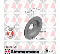 ZIMMERMANN 280.3181.20 Brake disc