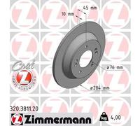 2x Brake disc solid 320.3811.20 ZIMMERMANN for KIA CARENS IV