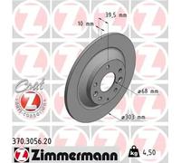 2x Brake disc solid 370.3056.20 ZIMMERMANN for MAZDA CX-5 CX-30 MX-30