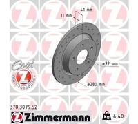 2x Brake disc solid 370.3079.52 ZIMMERMANN for MAZDA 5 3 3 Saloon