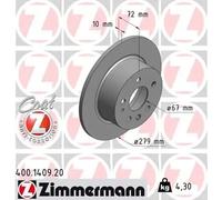 2x Brake disc solid 400.1409.20 ZIMMERMANN for MERCEDES-BENZ /8 /8 Coupe S-CLASS