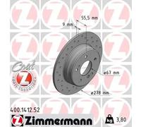 ZIMMERMANN 400.1412.52 Brake disc