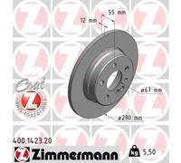 2x Brake disc solid 400.1423.20 ZIMMERMANN for MERCEDES-BENZ S-CLASS