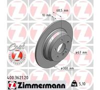 2x Brake disc solid 400.3621.20 ZIMMERMANN for MERCEDES-BENZ CLS E-CLASS