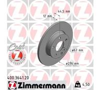 2x Brake disc solid 400.3641.20 ZIMMERMANN for MERCEDES-BENZ A-CLASS