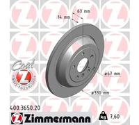 2x Brake disc solid 400.3650.20 ZIMMERMANN for MERCEDES-BENZ R-CLASS M-CLASS