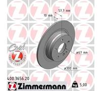 2x Brake disc solid 400.3656.20 ZIMMERMANN for MERCEDES-BENZ C-CLASS T-Model