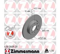 ZIMMERMANN 430.2609.20 Brake disc