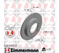 2x Brake disc solid 540.5307.20 ZIMMERMANN for SUZUKI