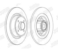 2x Brake disc solid 562377J-1 JURID for RENAULT GRAND SCÉNIC II