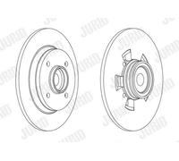 Jurid Brake Disc JURID 562450JC-1 Rear Fits Citroen C4 DS4 Peugeot 308 07-18