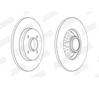 2x Brake disc solid 562937JC-1 JURID for PEUGEOT 3008 I MPV