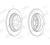 2x Brake disc solid 563090JC JURID for VOLVO S70 V70 XC70 I Cross Country