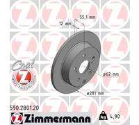 ZIMMERMANN 590.2801.20 Brake disc