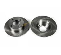 2x Brake disc solid 6050010 KRAFT AUTOMOTIVE for AUDI 80 B3 Saloon 100 C3 Saloon