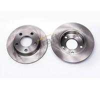 2x Brake disc solid 6050130 KRAFT AUTOMOTIVE for AUDI VW