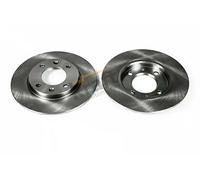 2x Brake disc solid 6055540 KRAFT AUTOMOTIVE for CITROËN PEUGEOT