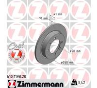 ZIMMERMANN 610.1198.20 Brake disc